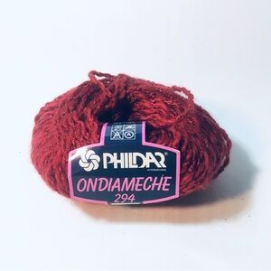 Phildar Ondiameche 294 Yarn 72 R 101 Red Polyester Wool Acrylic Mohair